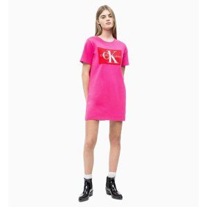 Calvin Klein dámské růžové šaty Iconic - XS (504)
